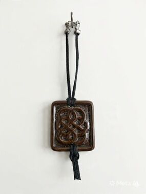 Artisan Ceramic Knot Pendant Charm